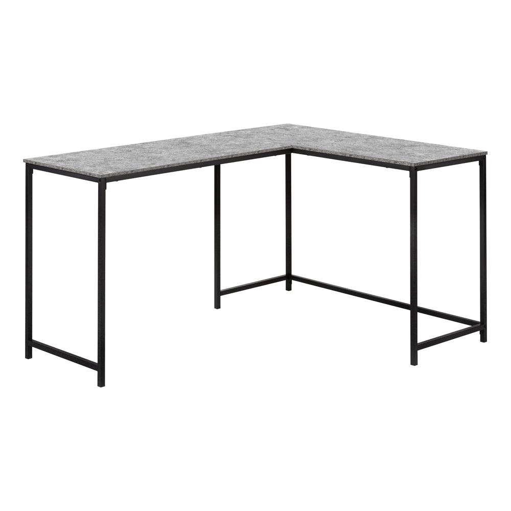 Computer Desk, Home Office, Corner, 58L, L Shape, Work, Laptop, Grey Laminate