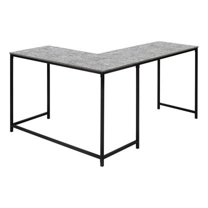 Computer Desk, Home Office, Corner, 58L, L Shape, Work, Laptop, Grey Laminate