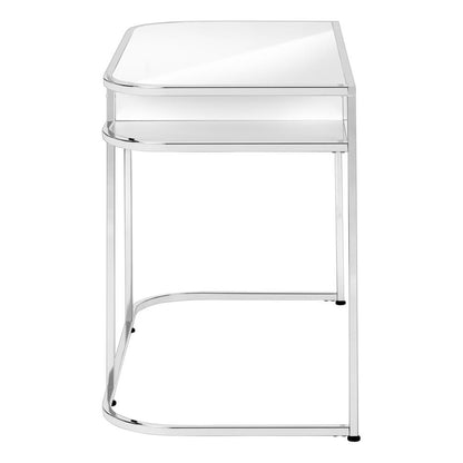 Computer Desk, Home Office, Laptop, Storage Drawers, 48L, Work, White Laminate