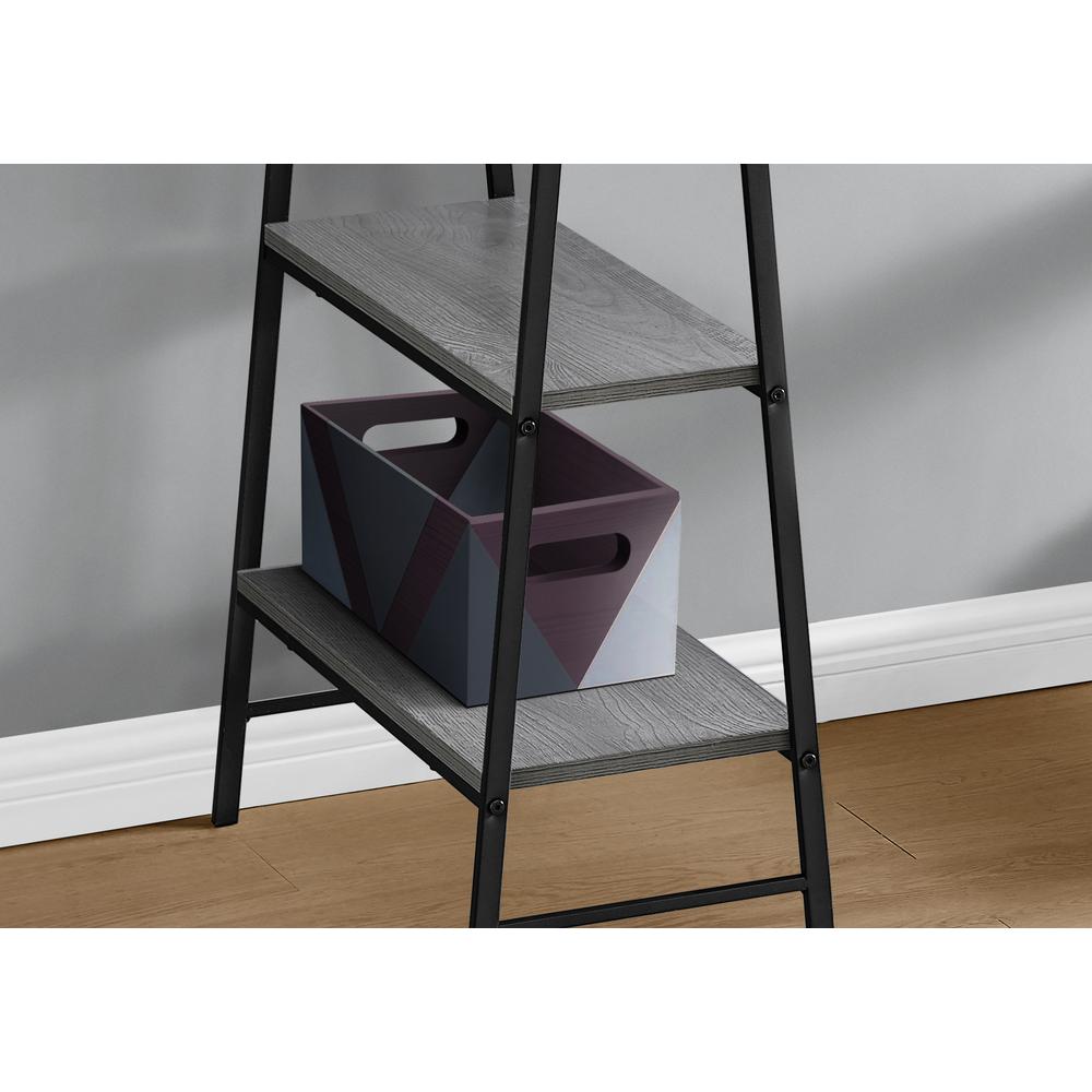 Computer Desk, Home Office, Laptop, Storage Shelves, 48L, Work, Grey Laminate