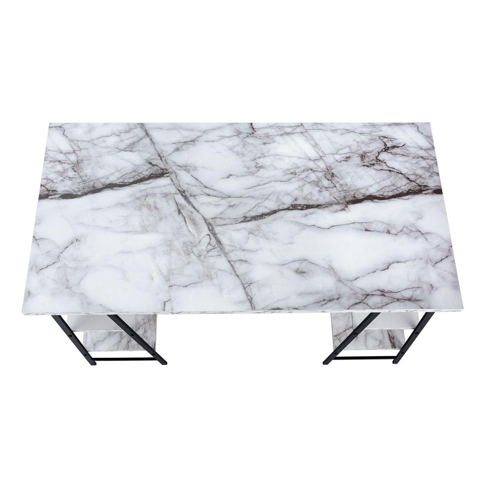 Computer Desk, Home Office, Laptop, Storage Shelves, 48L, Work, White