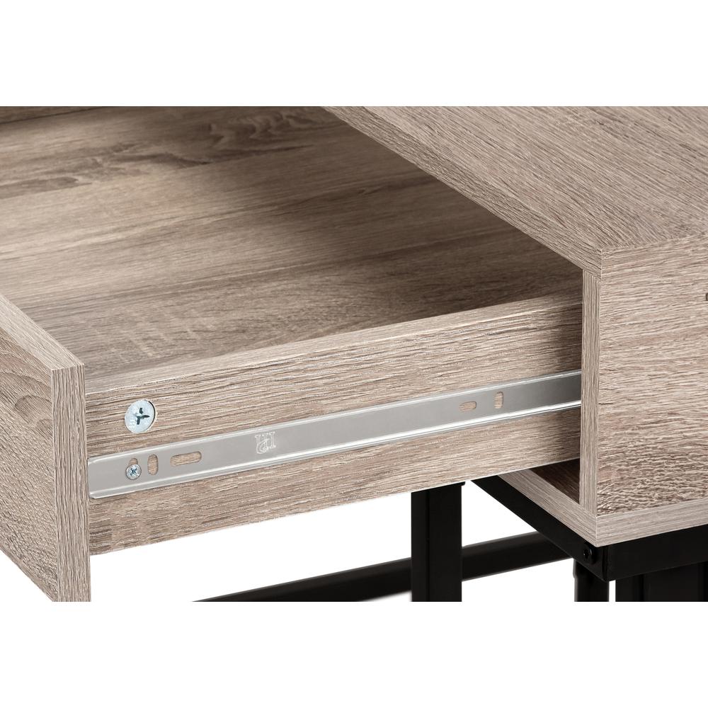Computer Desk, Home Office, Laptop, Storage Drawers, 48L