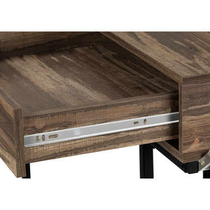 Computer Desk, Home Office, Laptop, Storage Drawers, 48L