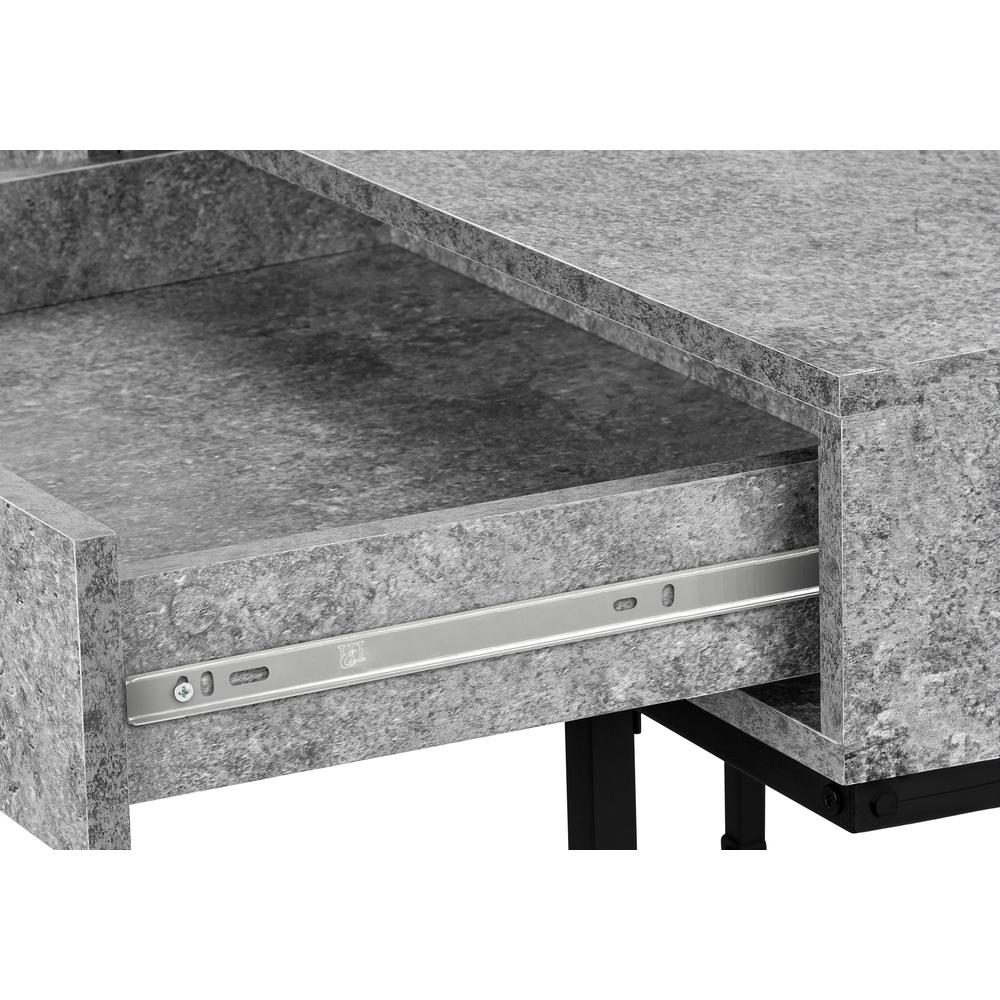 Computer Desk, Home Office, Laptop, Storage Drawers, 48L