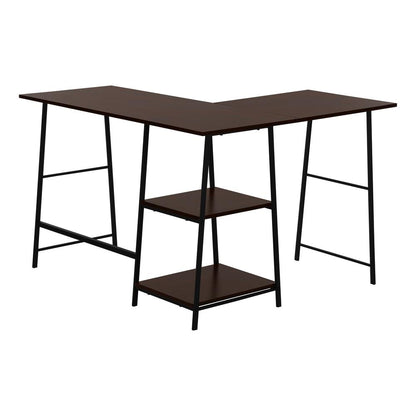 Computer Desk, Home Office, Corner, Storage Shelves, 48L, L Shape, Work