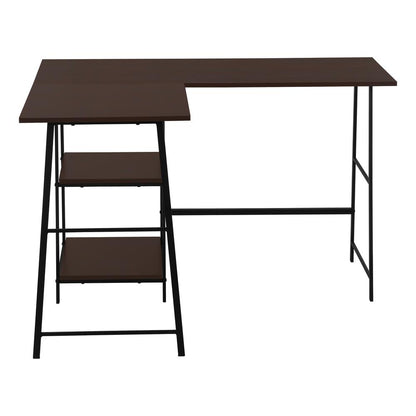 Computer Desk, Home Office, Corner, Storage Shelves, 48L, L Shape, Work