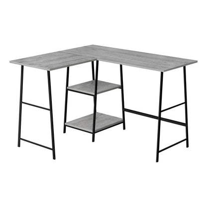 Computer Desk, Home Office, Corner, Storage Shelves, 48L, L Shape, Work