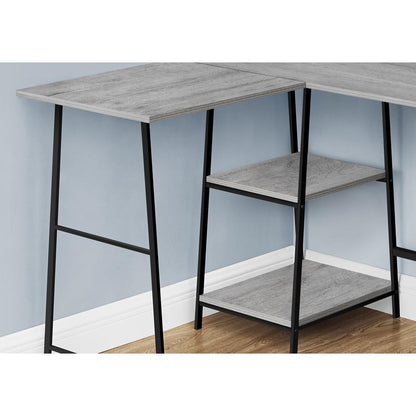 Computer Desk, Home Office, Corner, Storage Shelves, 48L, L Shape, Work