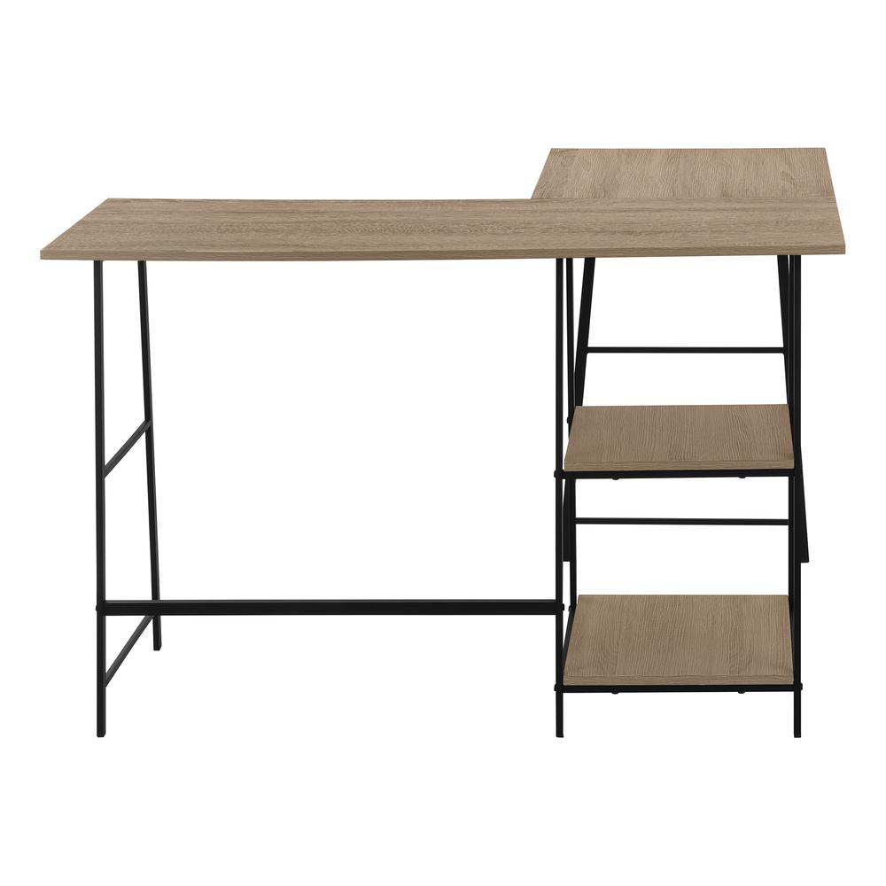Computer Desk, Home Office, Corner, Storage Shelves, 48L, L Shape, Work