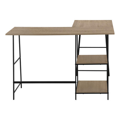 Computer Desk, Home Office, Corner, Storage Shelves, 48L, L Shape, Work