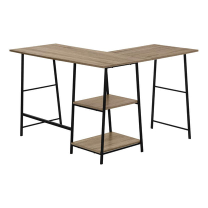Computer Desk, Home Office, Corner, Storage Shelves, 48L, L Shape, Work