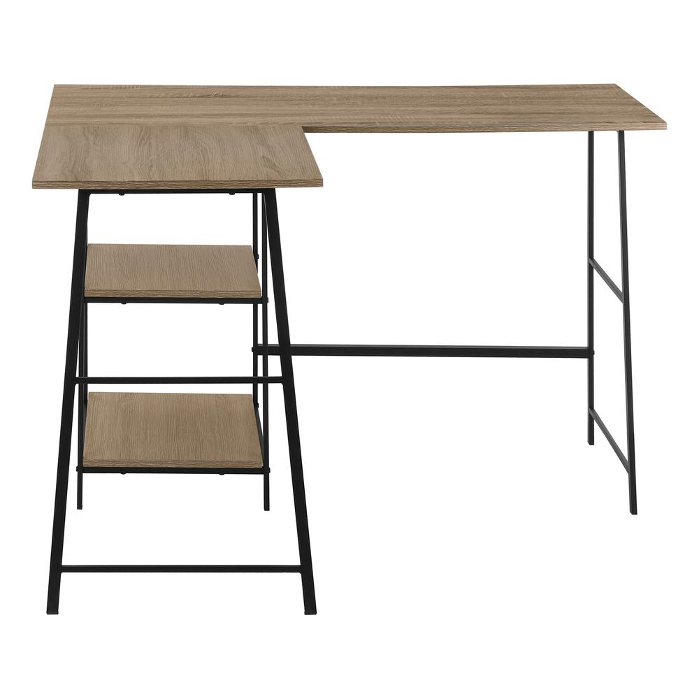 Computer Desk, Home Office, Corner, Storage Shelves, 48L, L Shape, Work