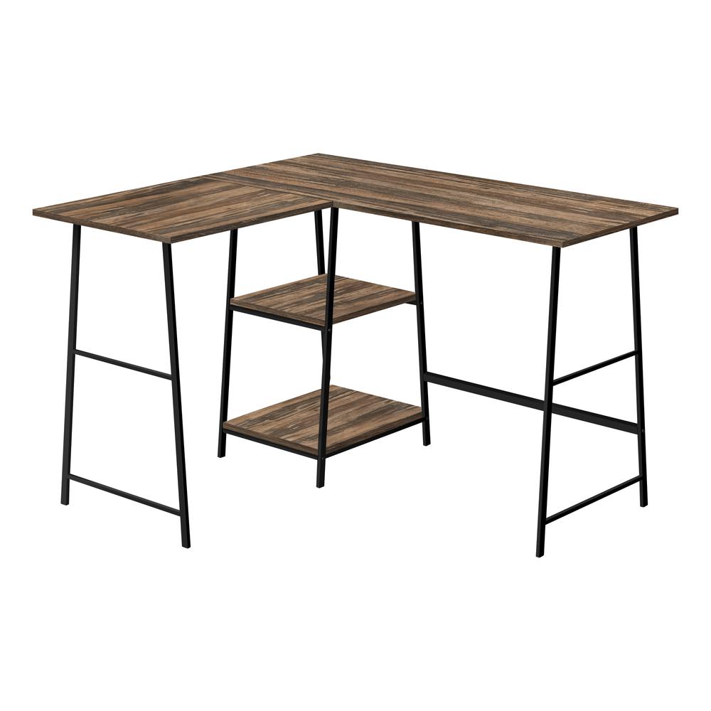 Computer Desk, Home Office, Corner, Storage Shelves, 48L, L Shape, Work