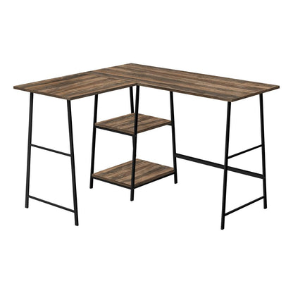 Computer Desk, Home Office, Corner, Storage Shelves, 48L, L Shape, Work