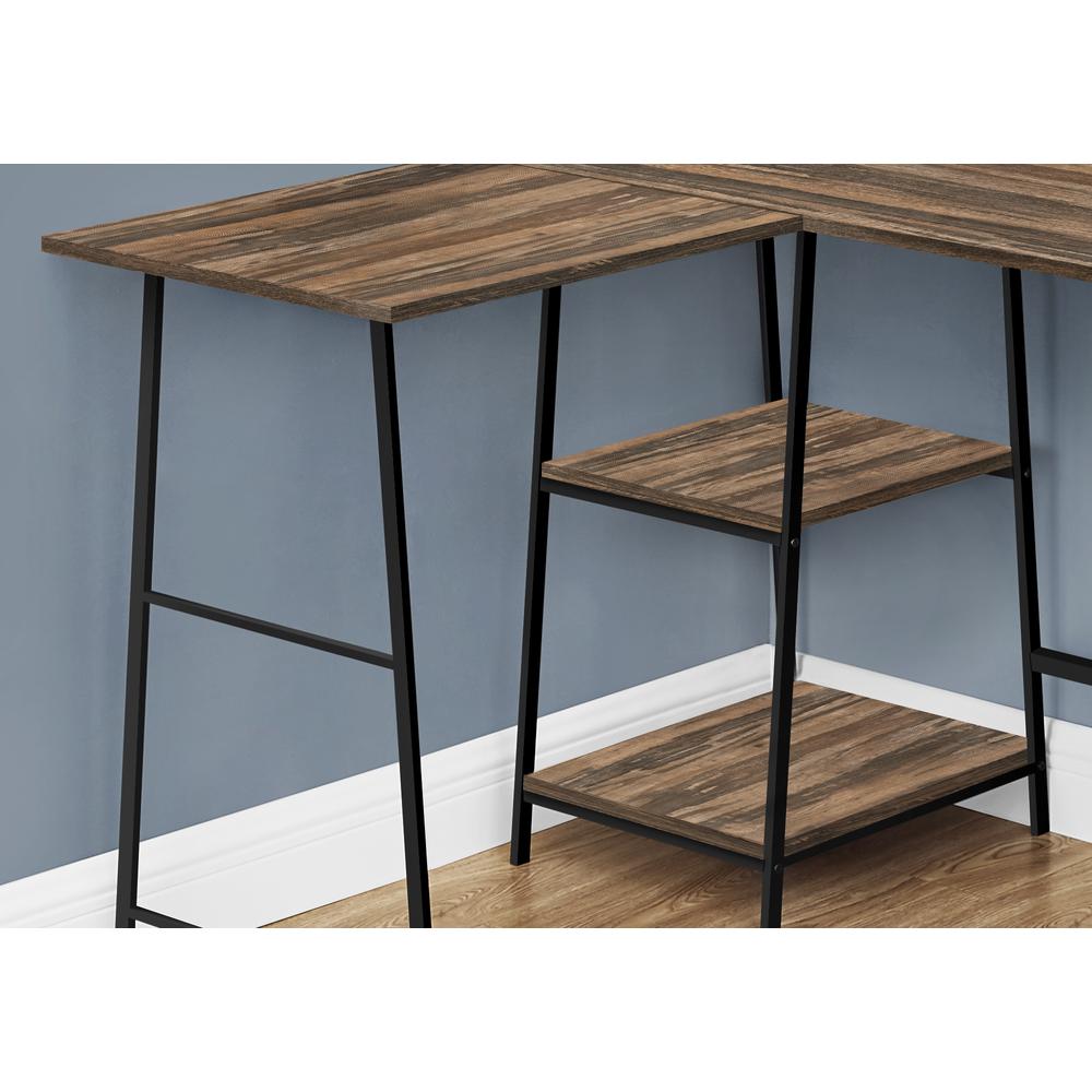 Computer Desk, Home Office, Corner, Storage Shelves, 48L, L Shape, Work