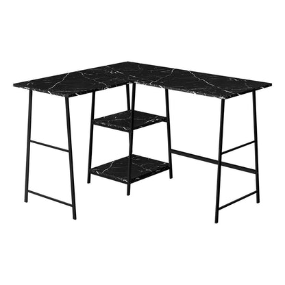 Computer Desk, Home Office, Corner, Storage Shelves, 48L, L Shape, Work