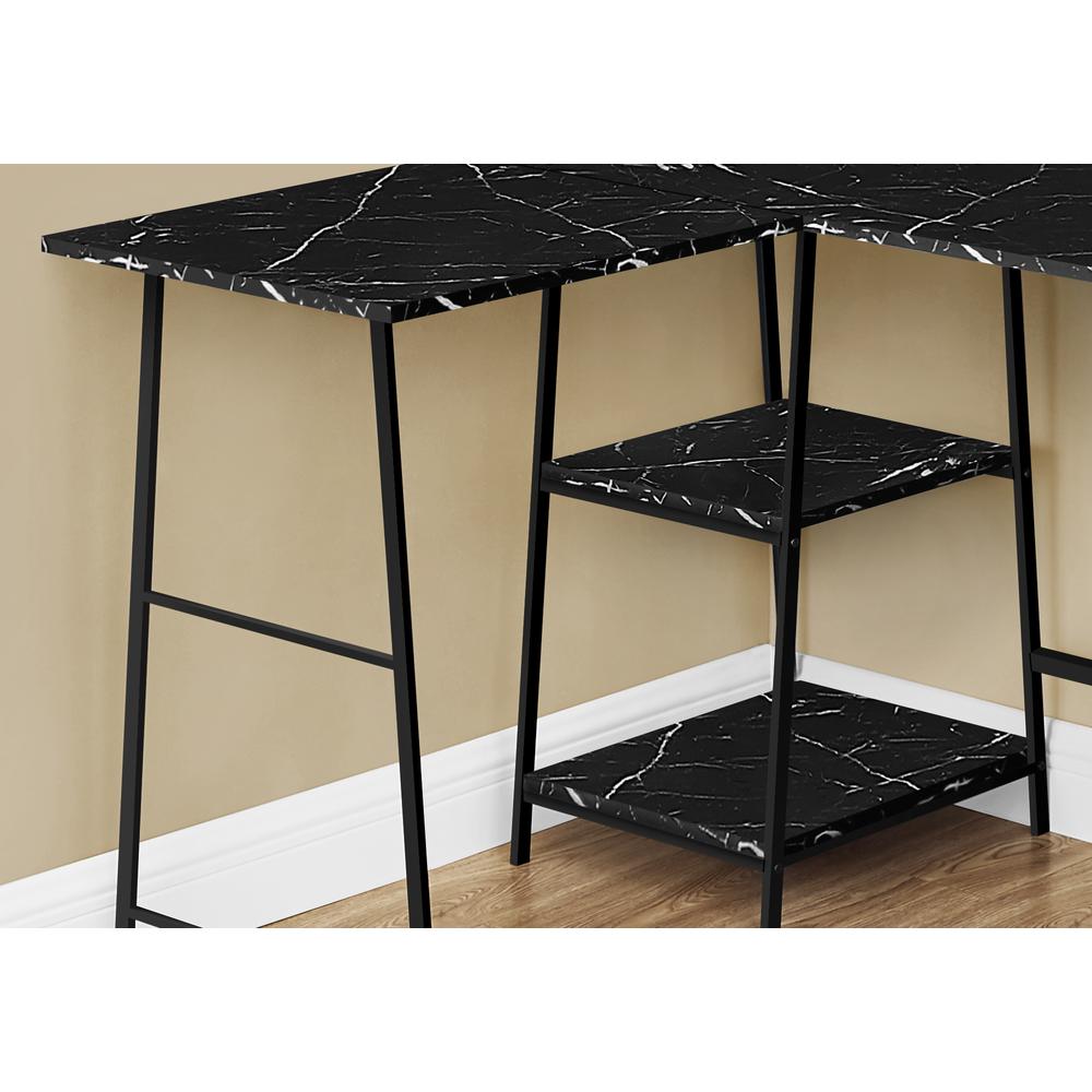Computer Desk, Home Office, Corner, Storage Shelves, 48L, L Shape, Work