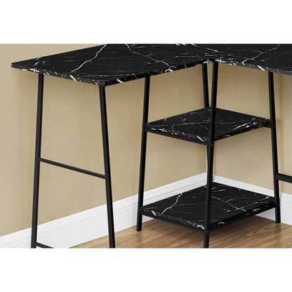 Computer Desk, Home Office, Corner, Storage Shelves, 48L, L Shape, Work
