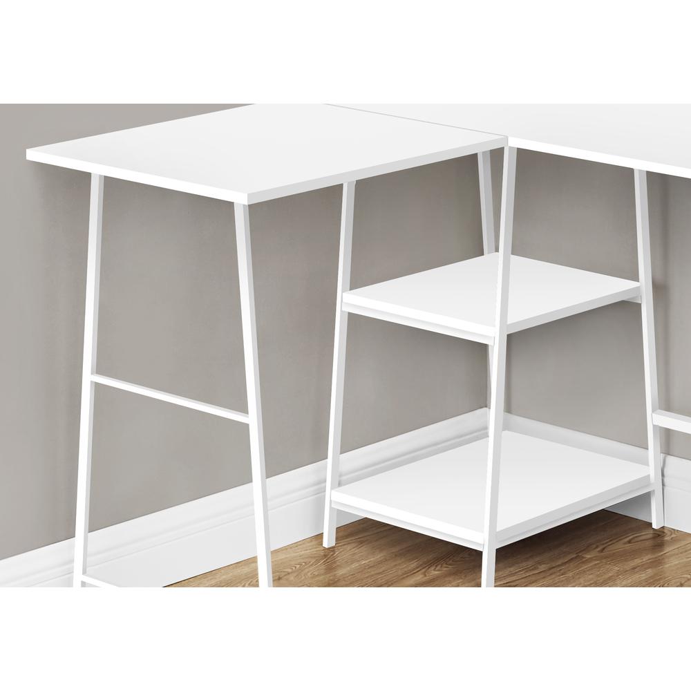 Computer Desk, Home Office, Corner, Storage Shelves, 48L, L Shape, Work