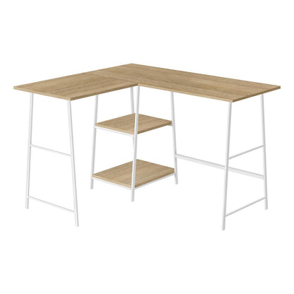 Computer Desk, Home Office, Corner, Storage Shelves, 48L, L Shape, Work