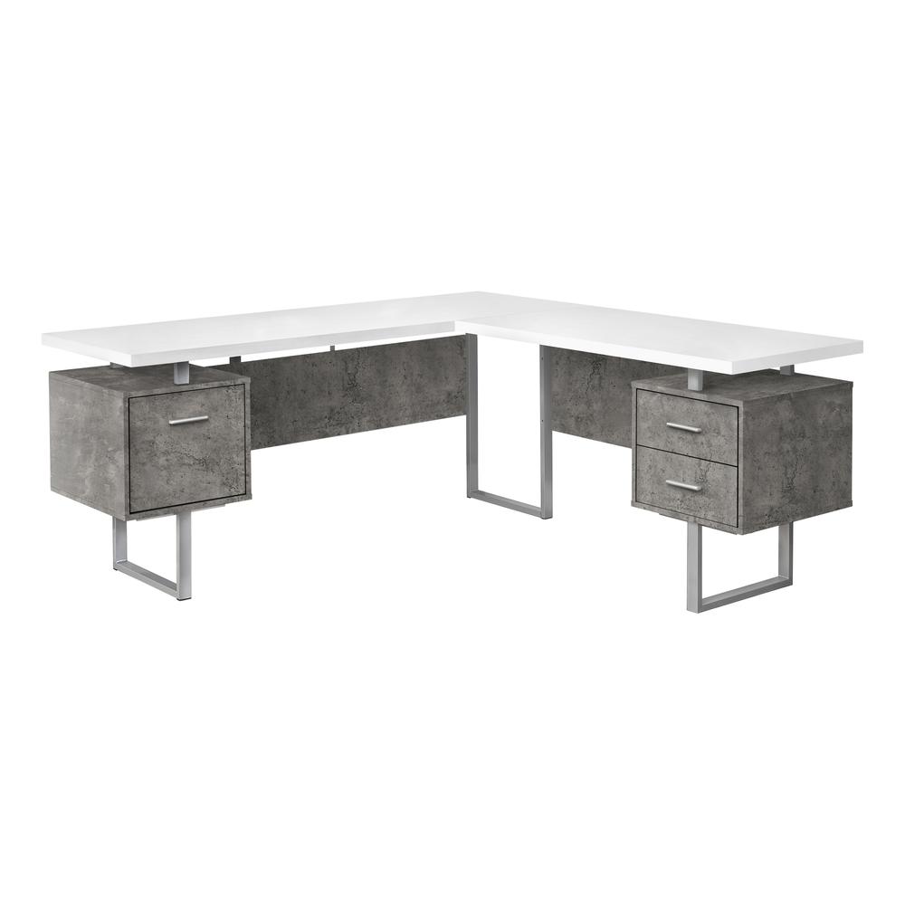 Computer Desk, Home Office, Corner, Left, Right Set-up, Storage Drawers, 70L, L