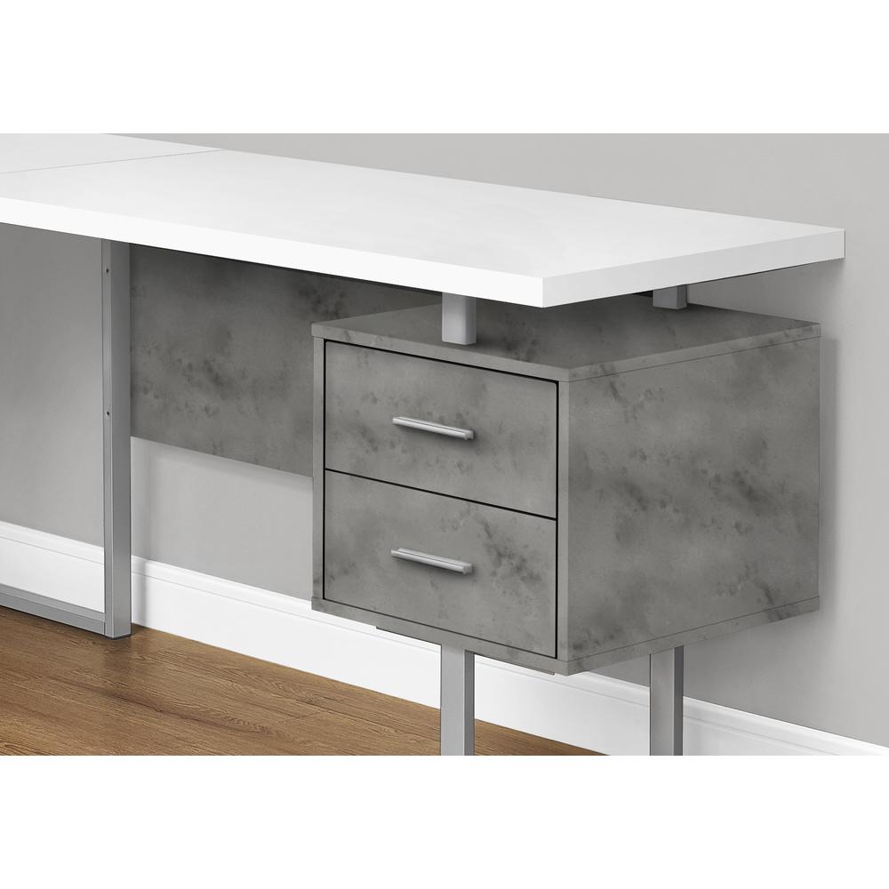 Computer Desk, Home Office, Corner, Left, Right Set-up, Storage Drawers, 70L, L