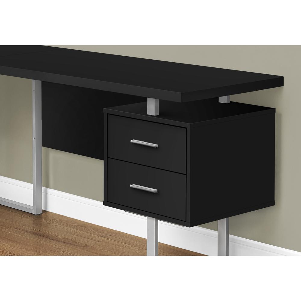Computer Desk, Home Office, Corner, Left, Right Set-up, Storage Drawers, 70L