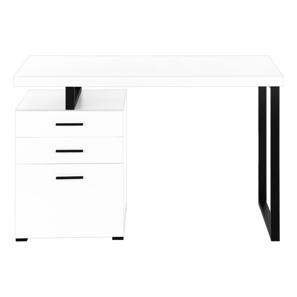 Computer Desk, Home Office, Laptop, Left, Right Set-up, Storage Drawers, 48L
