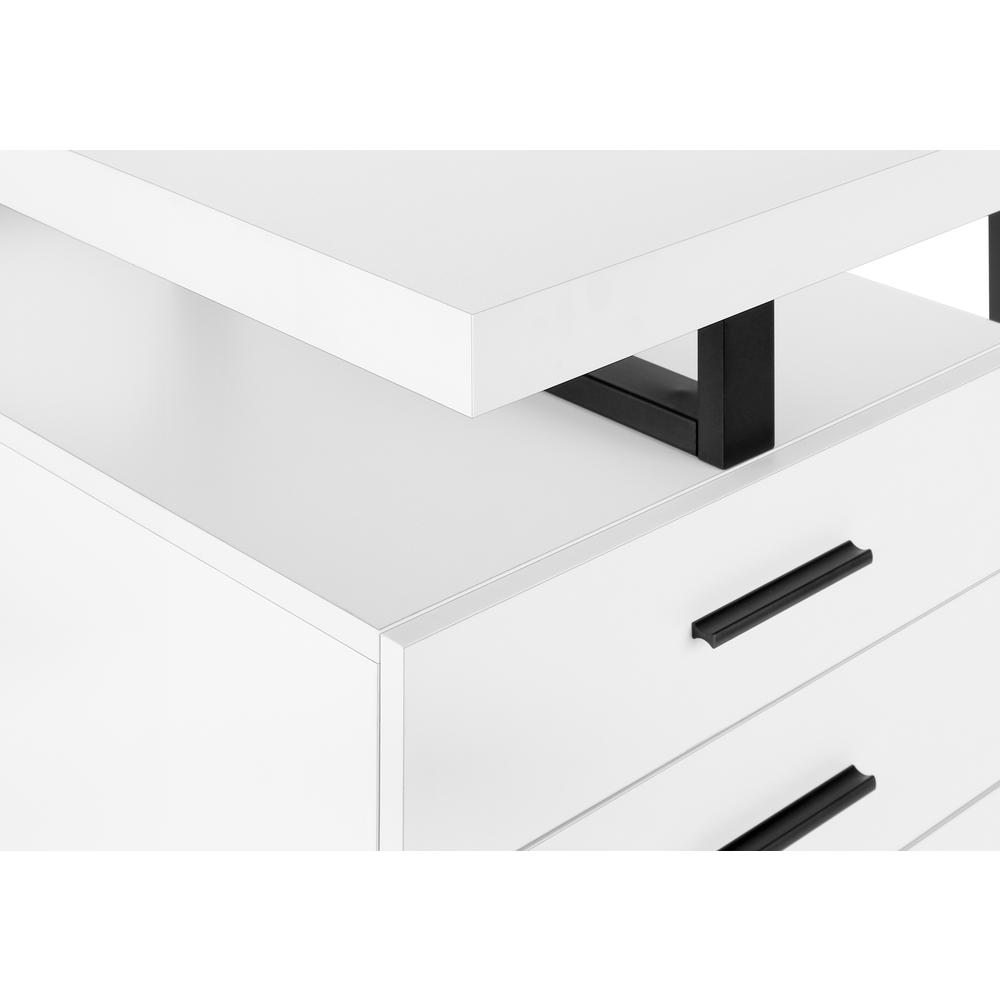 Computer Desk, Home Office, Laptop, Left, Right Set-up, Storage Drawers, 48L