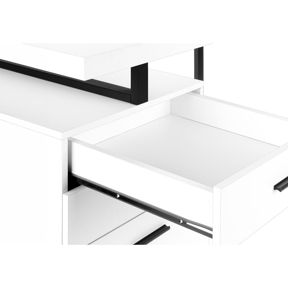 Computer Desk, Home Office, Laptop, Left, Right Set-up, Storage Drawers, 48L
