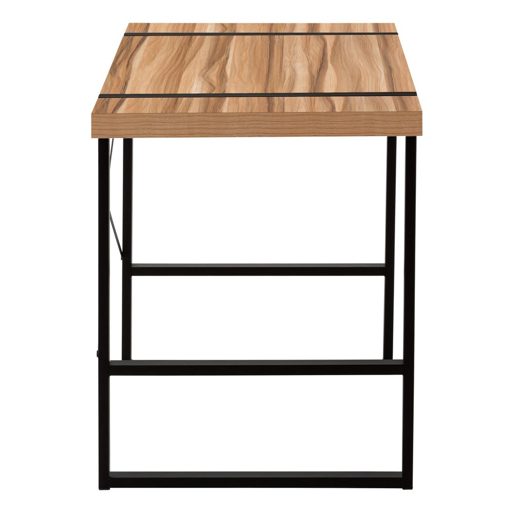 Computer Desk, Home Office, Laptop, 48L, Work, Brown Laminate, Black