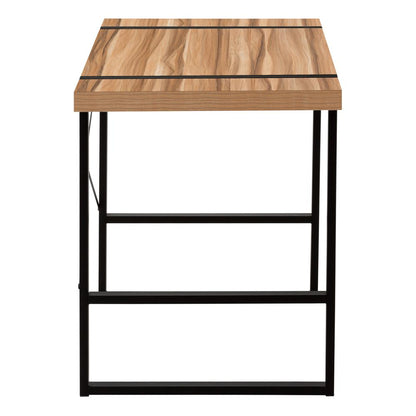 Computer Desk, Home Office, Laptop, 48L, Work, Brown Laminate, Black