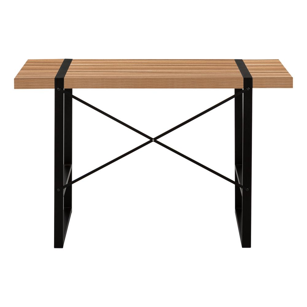 Computer Desk, Home Office, Laptop, 48L, Work, Brown Laminate, Black
