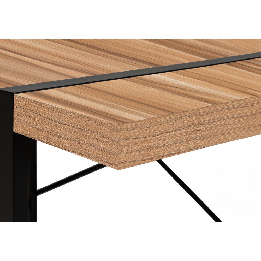 Computer Desk, Home Office, Laptop, 48L, Work, Brown Laminate, Black