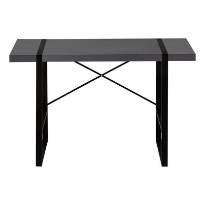 Computer Desk, Home Office, Laptop, 48L, Work, Grey Laminate, Black