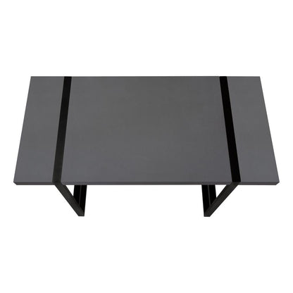 Computer Desk, Home Office, Laptop, 48L, Work, Grey Laminate, Black