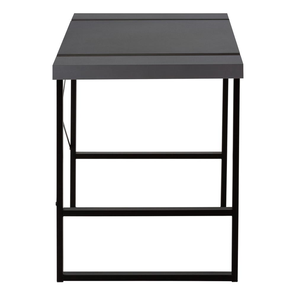 Computer Desk, Home Office, Laptop, 48L, Work, Grey Laminate, Black