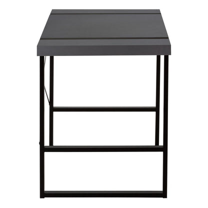 Computer Desk, Home Office, Laptop, 48L, Work, Grey Laminate, Black