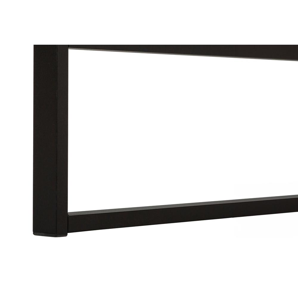 Computer Desk, Home Office, Laptop, 48L, Work, Grey Laminate, Black