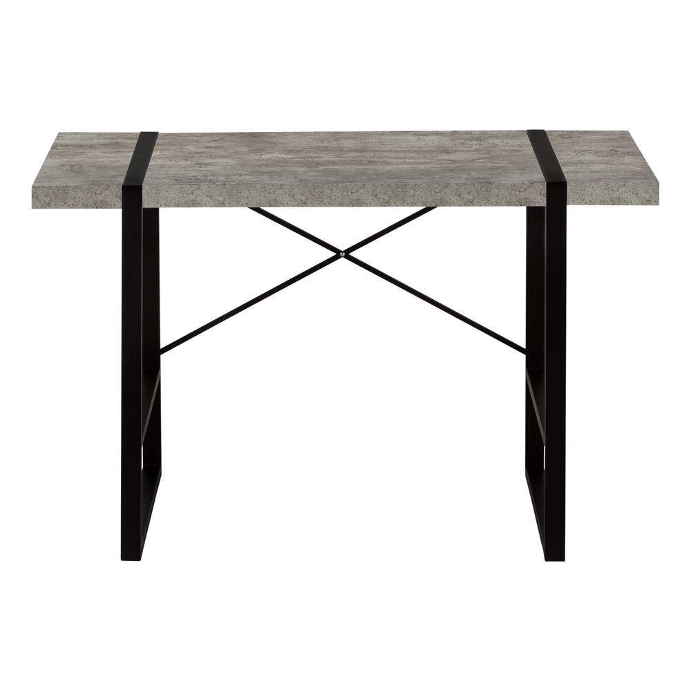 Computer Desk, Home Office, Laptop, 48L, Work, Grey Laminate, Black