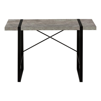 Computer Desk, Home Office, Laptop, 48L, Work, Grey Laminate, Black
