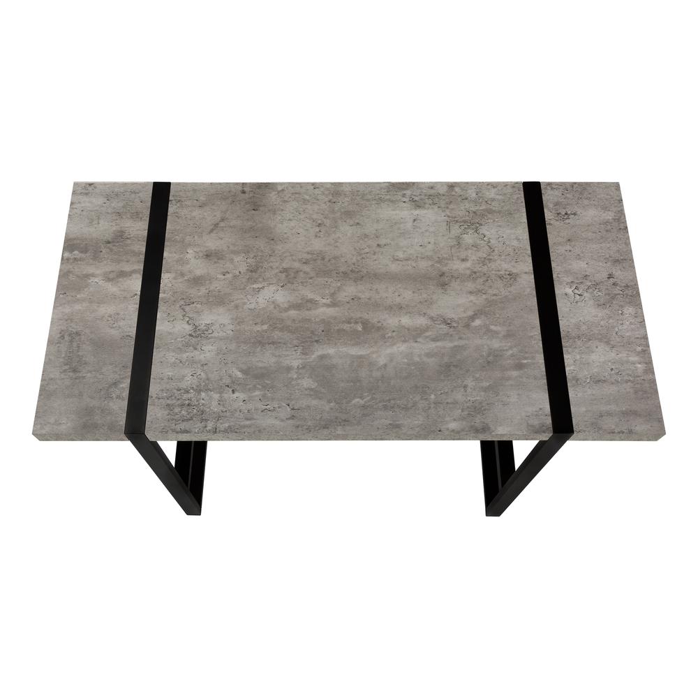 Computer Desk, Home Office, Laptop, 48L, Work, Grey Laminate, Black