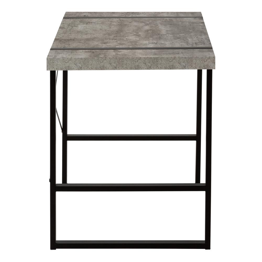 Computer Desk, Home Office, Laptop, 48L, Work, Grey Laminate, Black