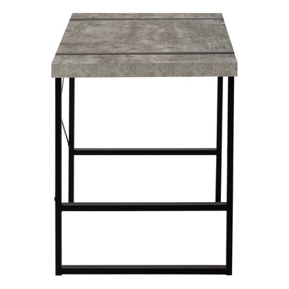 Computer Desk, Home Office, Laptop, 48L, Work, Grey Laminate, Black