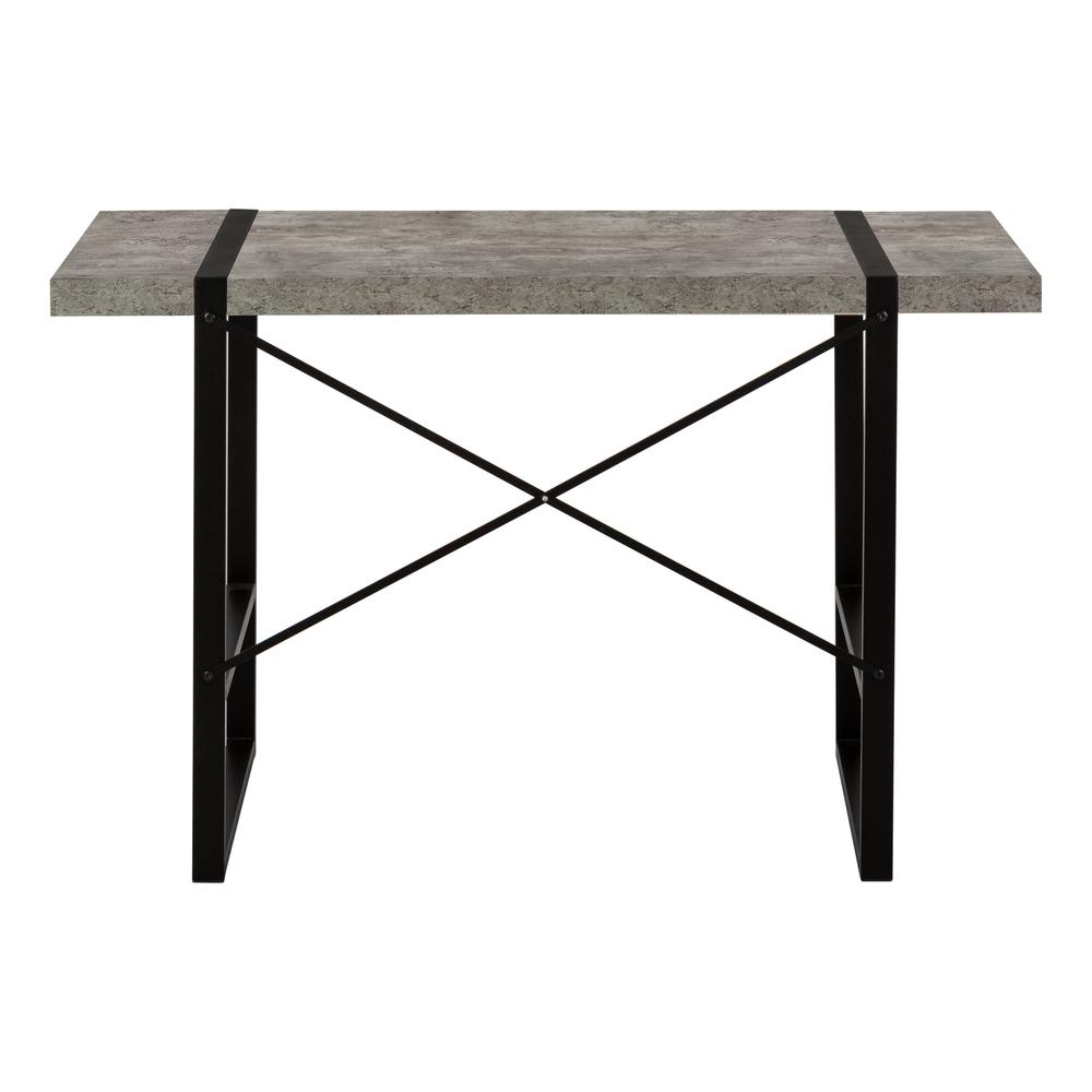 Computer Desk, Home Office, Laptop, 48L, Work, Grey Laminate, Black