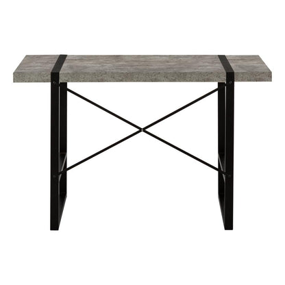 Computer Desk, Home Office, Laptop, 48L, Work, Grey Laminate, Black