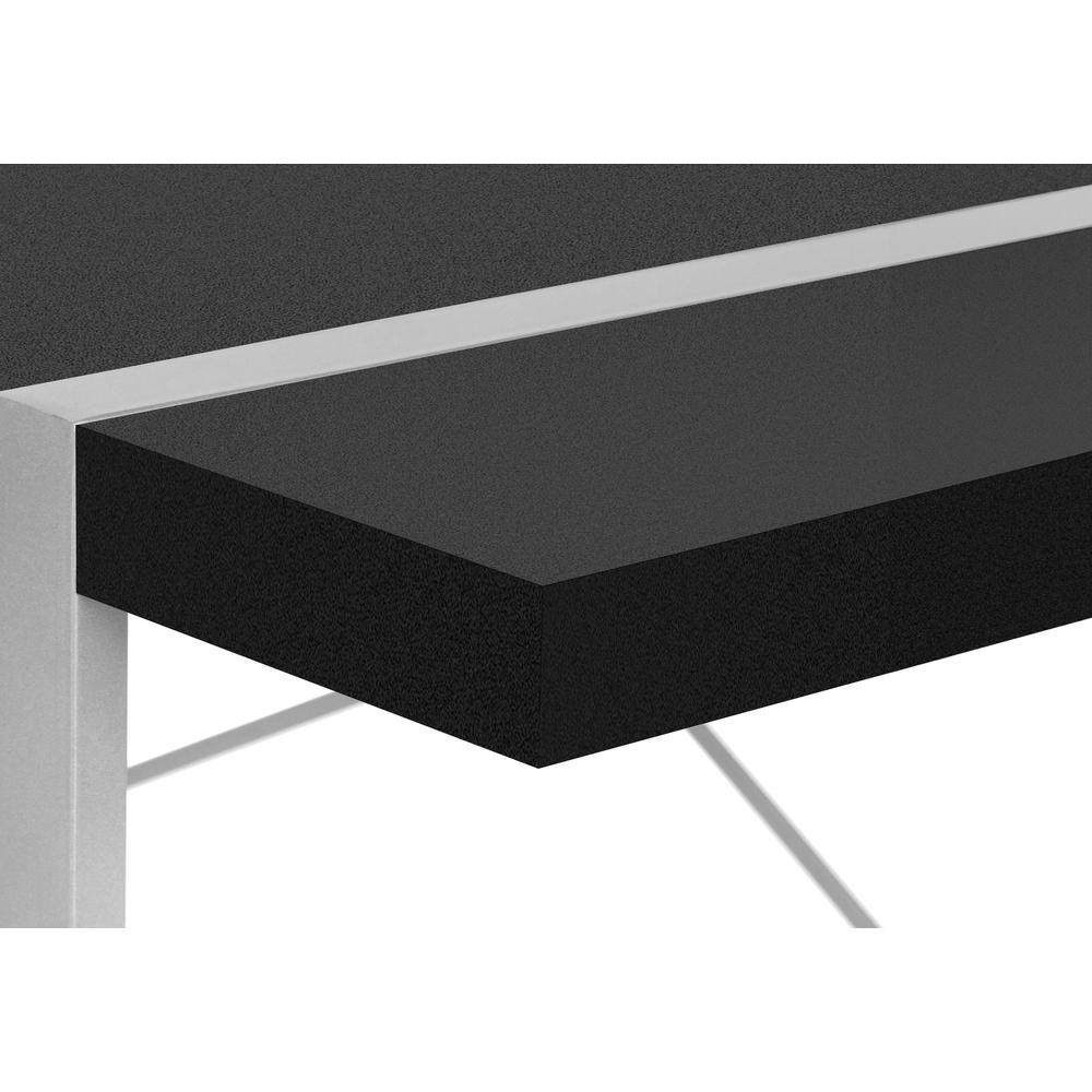 Computer Desk, Home Office, Laptop, 48L, Work, Black Laminate, Grey