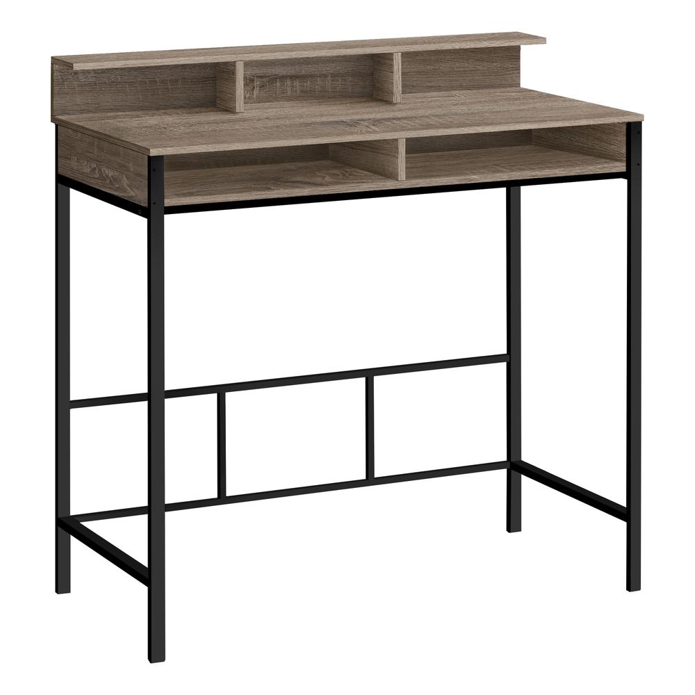 Computer Desk, Home Office, Standing, Storage Shelves, 48L, Work, Laptop
