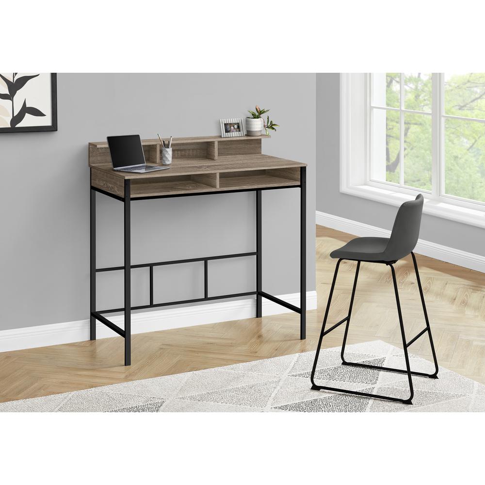Computer Desk, Home Office, Standing, Storage Shelves, 48L, Work, Laptop