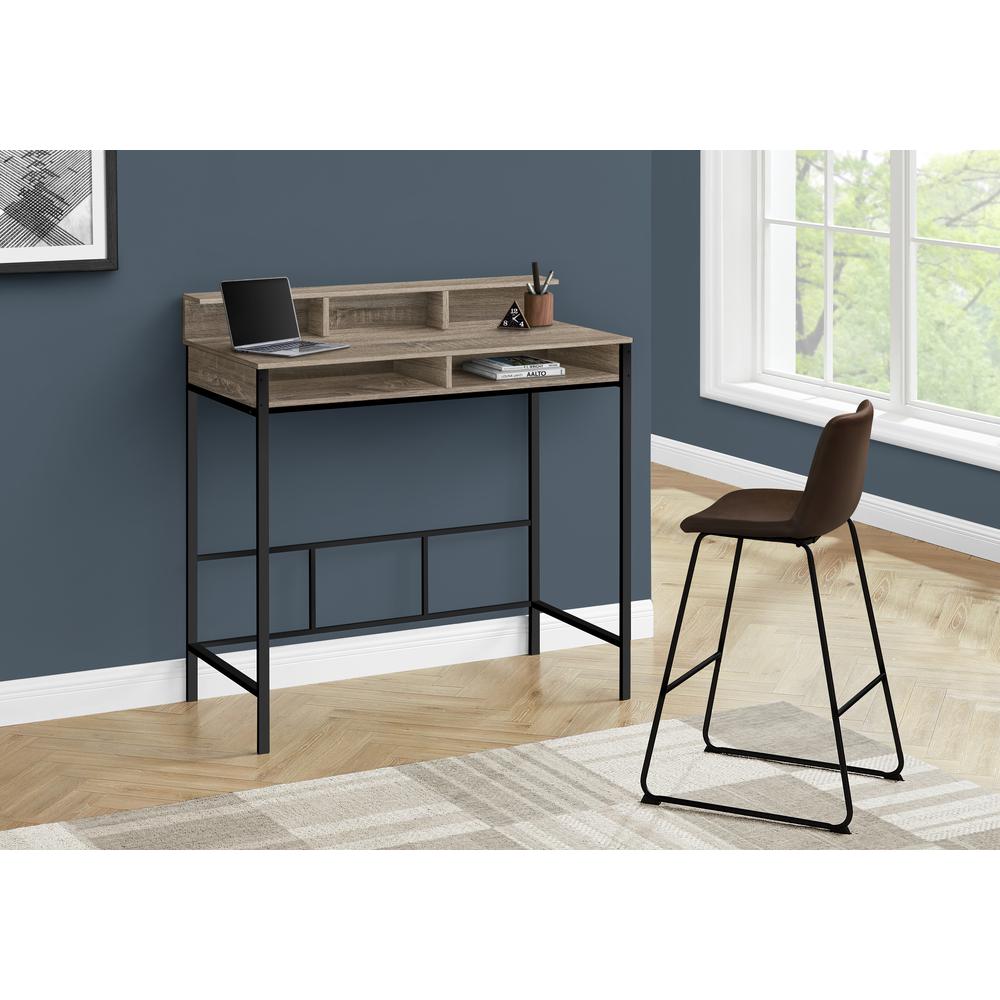 Computer Desk, Home Office, Standing, Storage Shelves, 48L, Work, Laptop